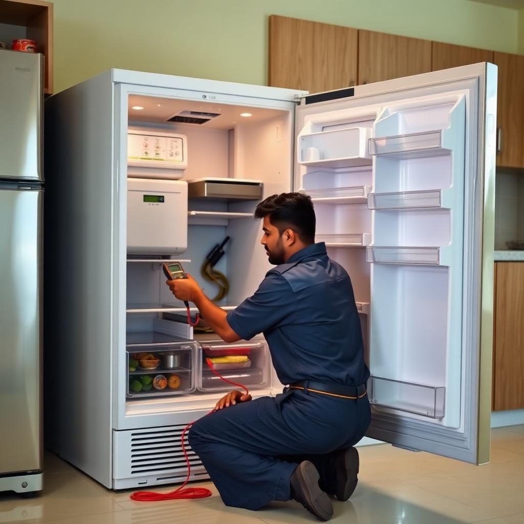 Refrigerator compressor diagnosis with multimeter